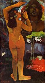 Поль Гоген Хина, богиня луны и Те Фату, дух земли-1893